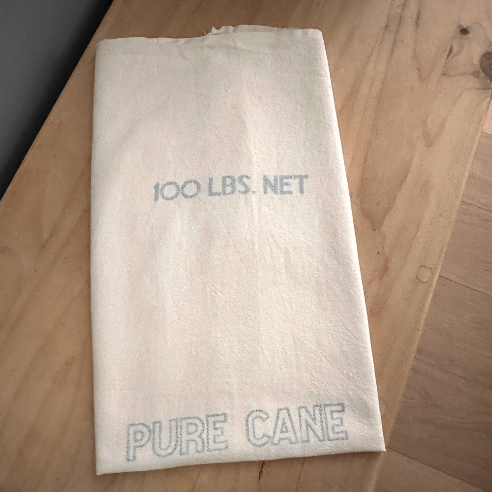 Cuban collectables linen sugar bag fabric from Havana, Cuba